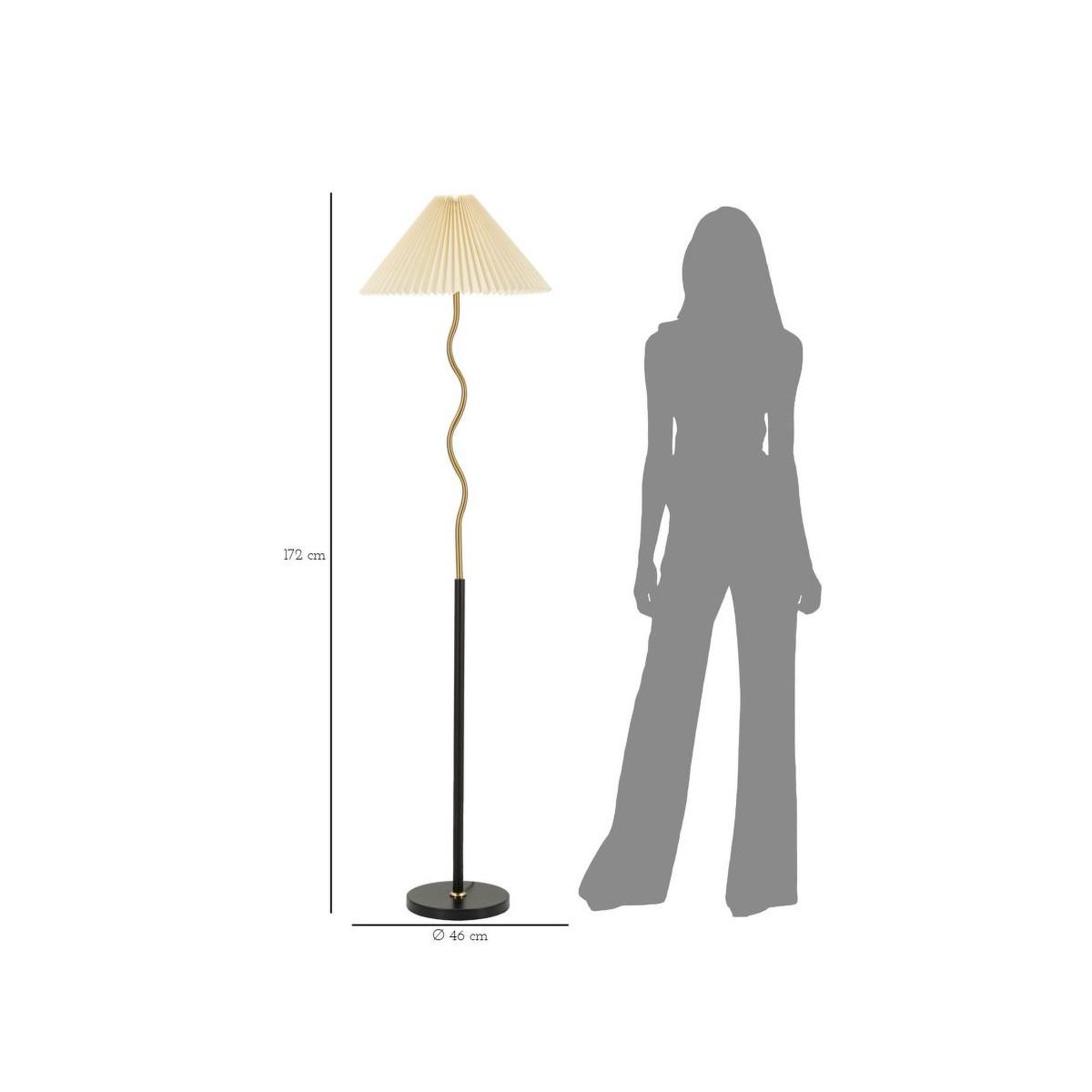 Voir la diapositive 6 : Paris Prix Lampadaire design en métal  closy  172cm or & noir