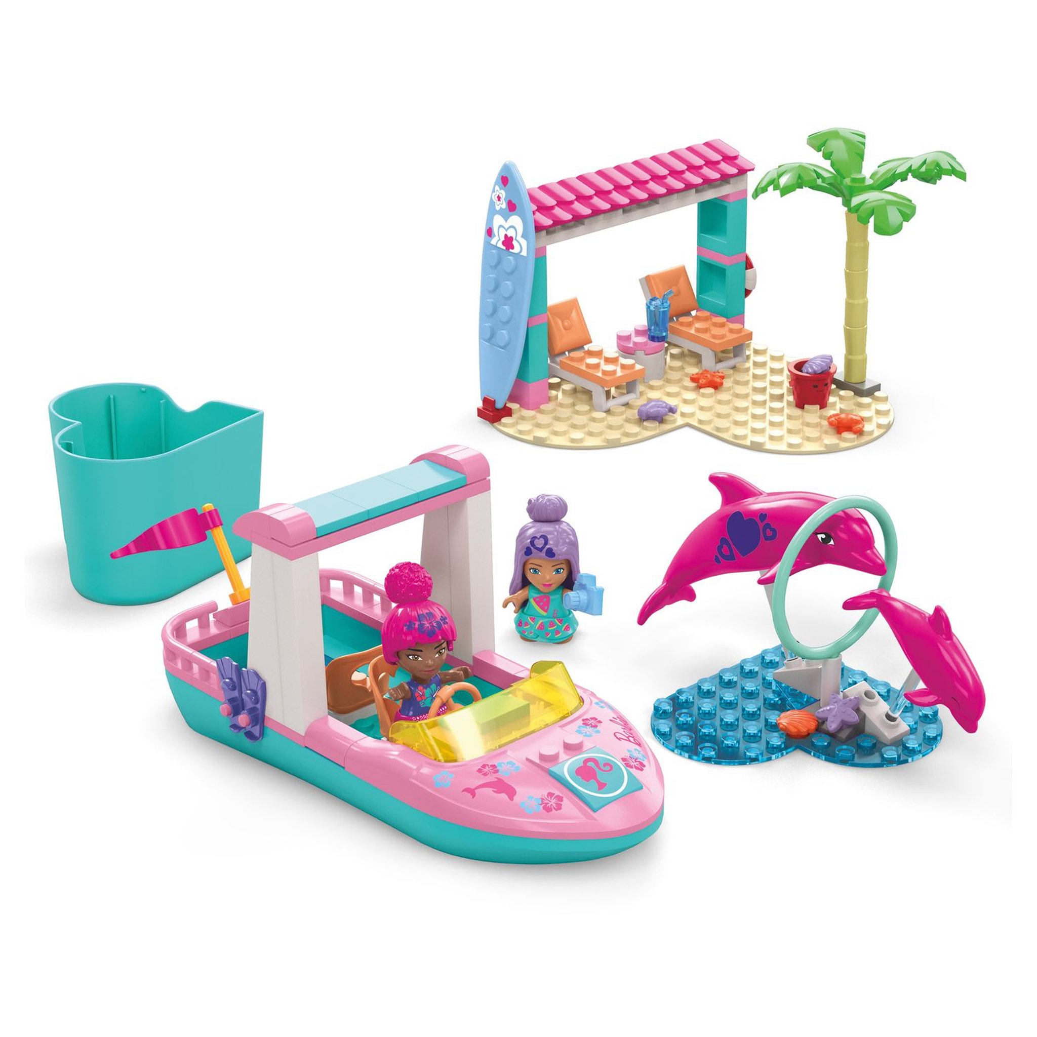 Voir la diapositive 2 : MATTEL MEGA - Barbie Color Reveal - Nage avec les dauphins