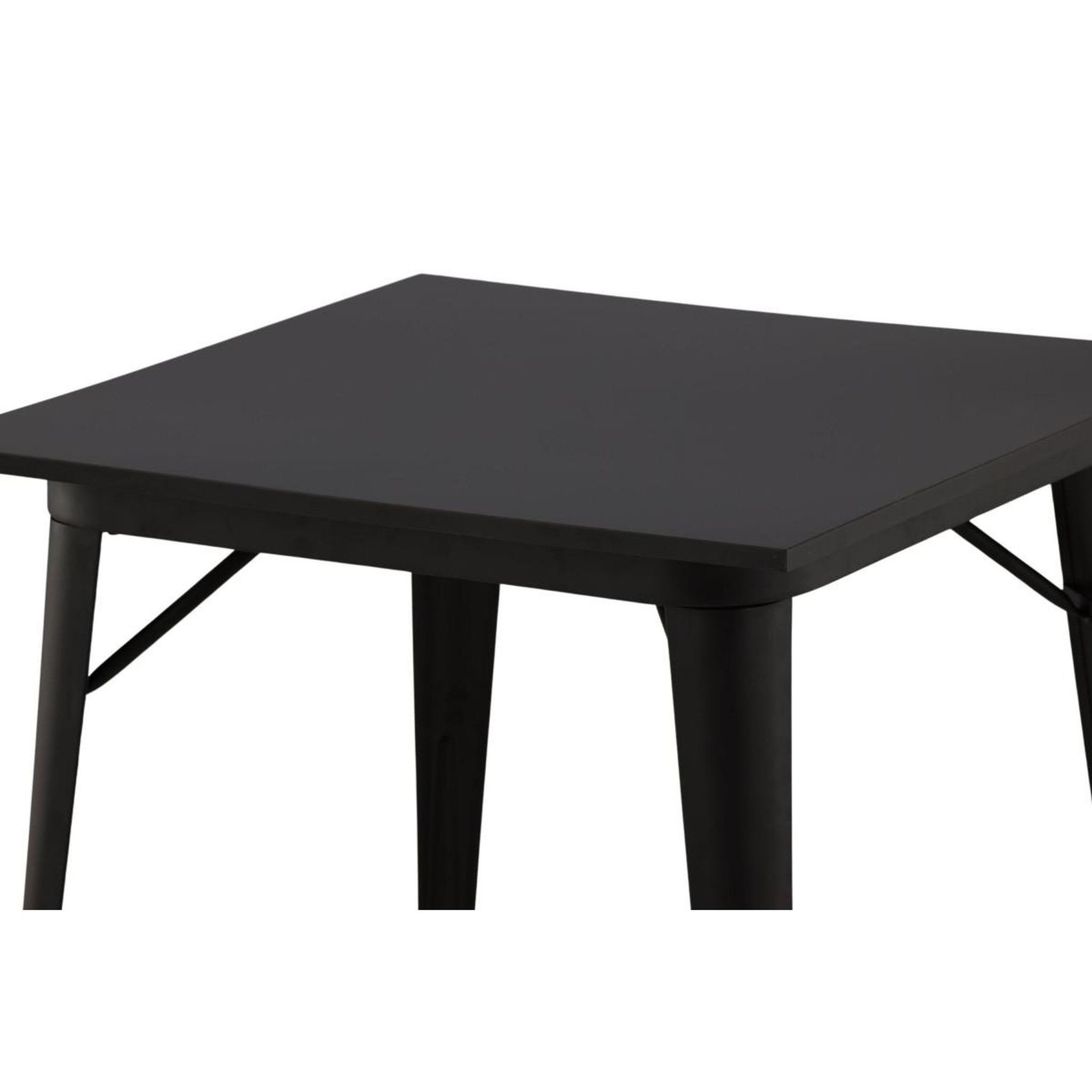 Voir la diapositive 4 : Paris Prix Table à manger carrée  tempe  80cm noir