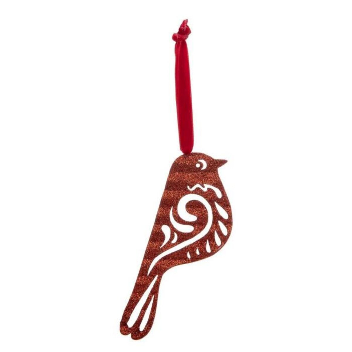 ATMOSPHERA Sujet de Noël Déco  Oiseau  14cm Rouge