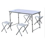 Be Toys Table pliante d'extérieur et ses 4 tabourets - Gris