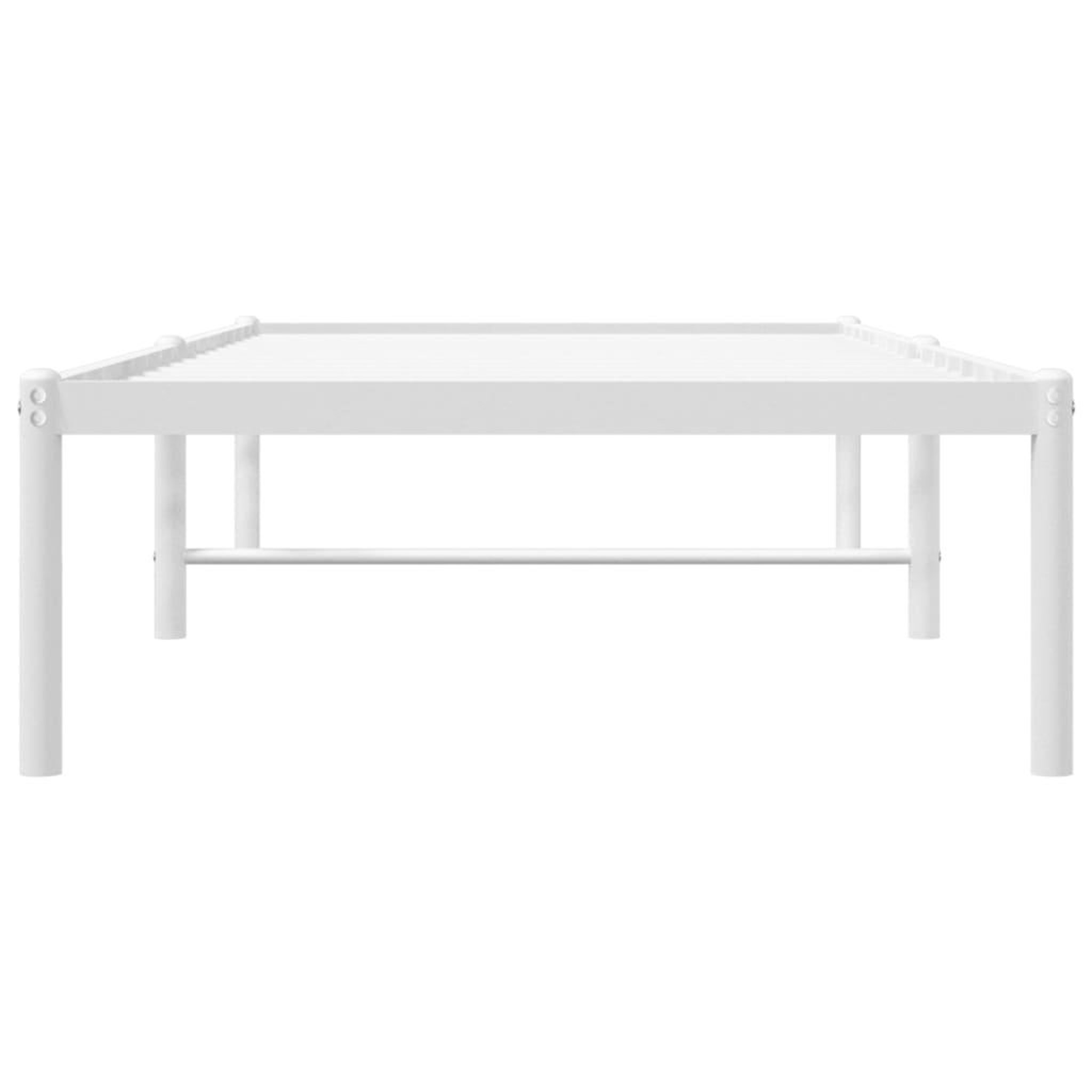 Voir la diapositive 5 : VIDAXL Cadre de lit metal sans matelas blanc 75x190 cm