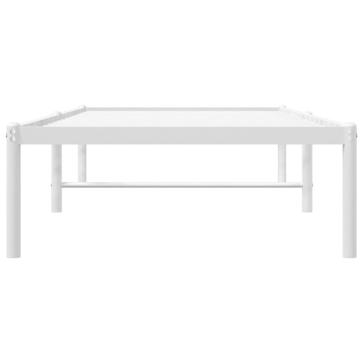 VIDAXL Cadre de lit metal sans matelas blanc 75x190 cm