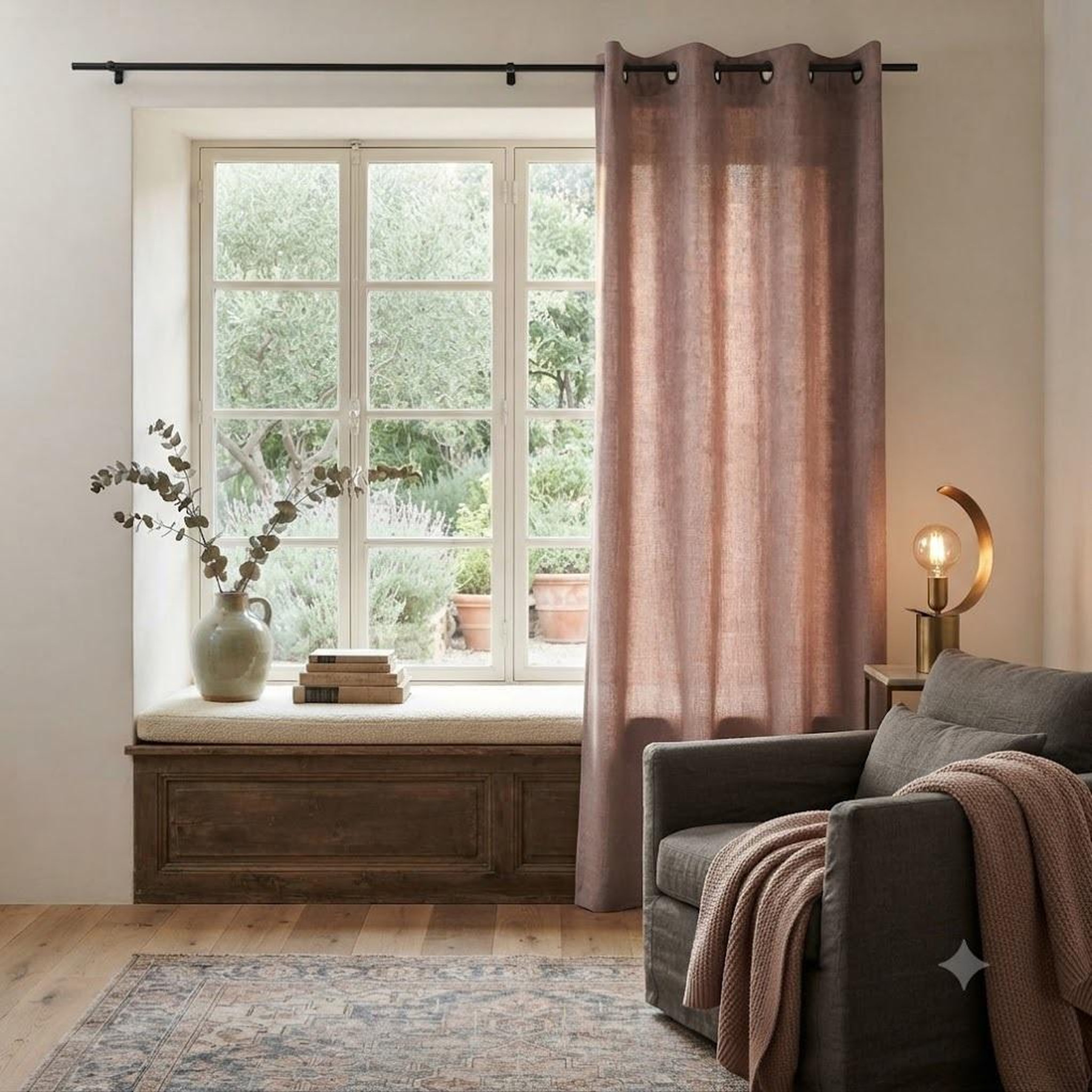 Voir la diapositive 2 : Eden Un rideau tamisant bea chiné design et moderne