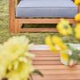 Voir la diapositive 6 : SWEEEK Salon de jardin en bois d'acacia 5 places - Mendoza - Canapé, fauteuils et table basse en acacia, 6 éléments modulables, design
