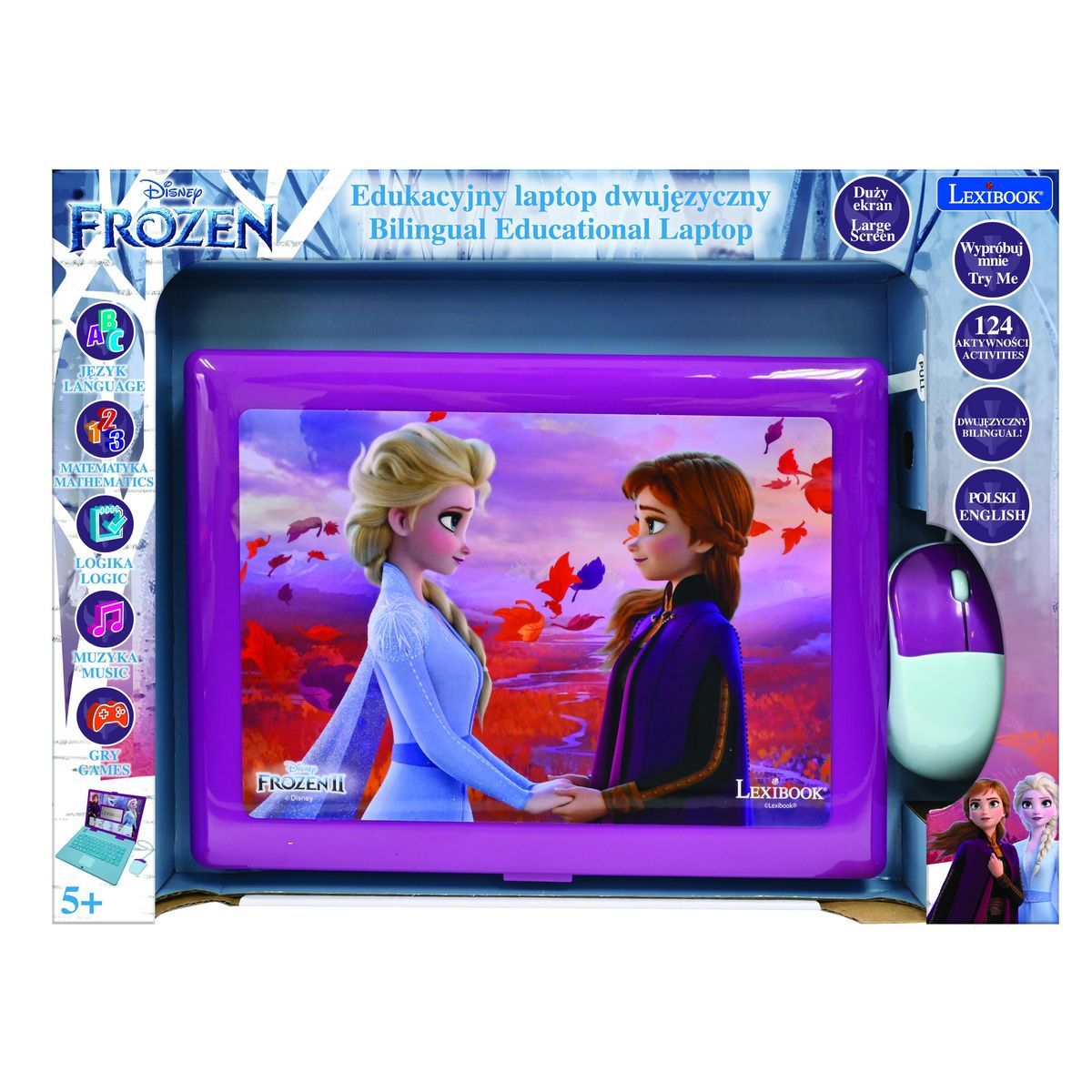 Lexibook Ordinateur portable éducatif bilingue La reine des neige (EN/PL)