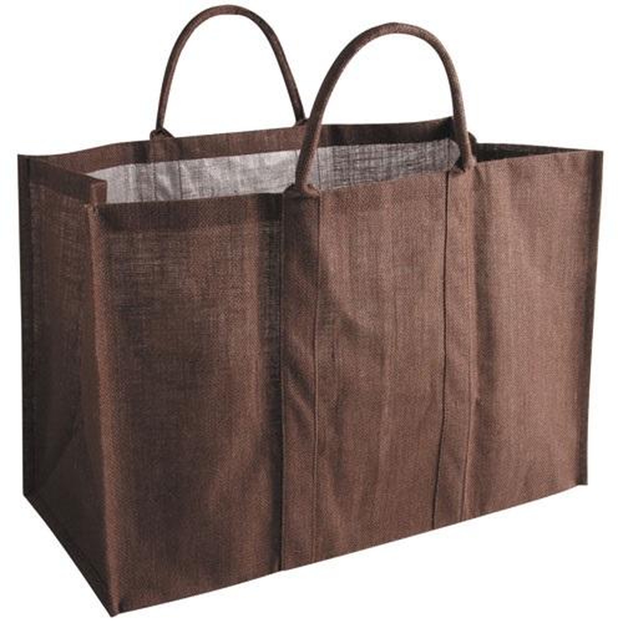 Aubry gaspard Panier à bûches jute plastifiée marron - SBU1070