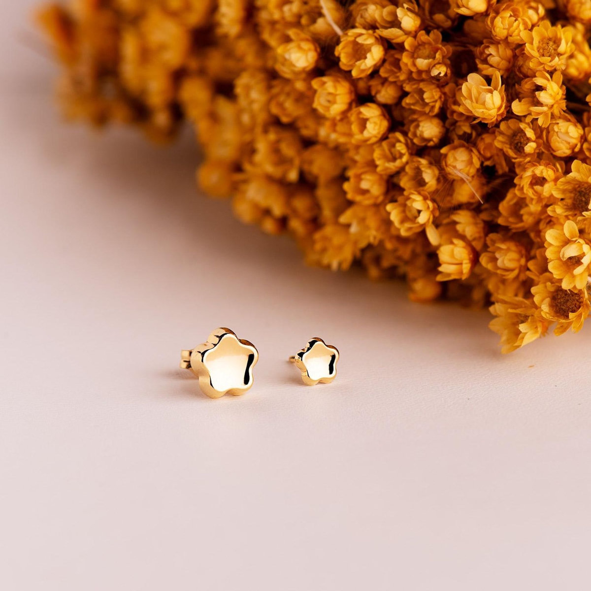 L'ATELIER D'AZUR Boucles d'Oreilles Or 18 Carats 750/000 Jaune Fleur