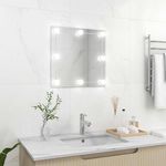 VIDAXL Miroir mural avec lampes LED Carre Verre