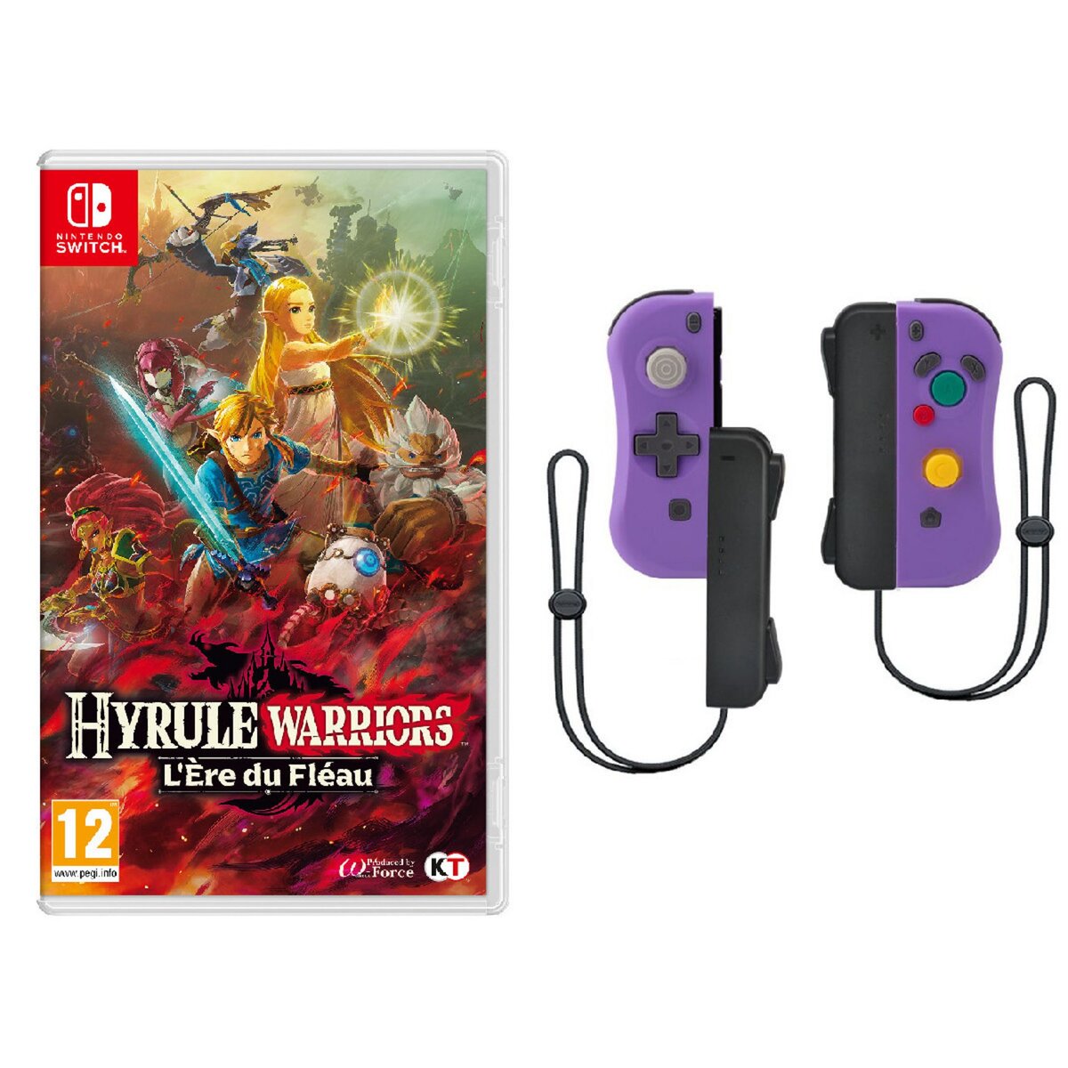NINTENDO EXCLU WEB Manette iiCon Violet + Hyrule Warriors Nintendo Switch