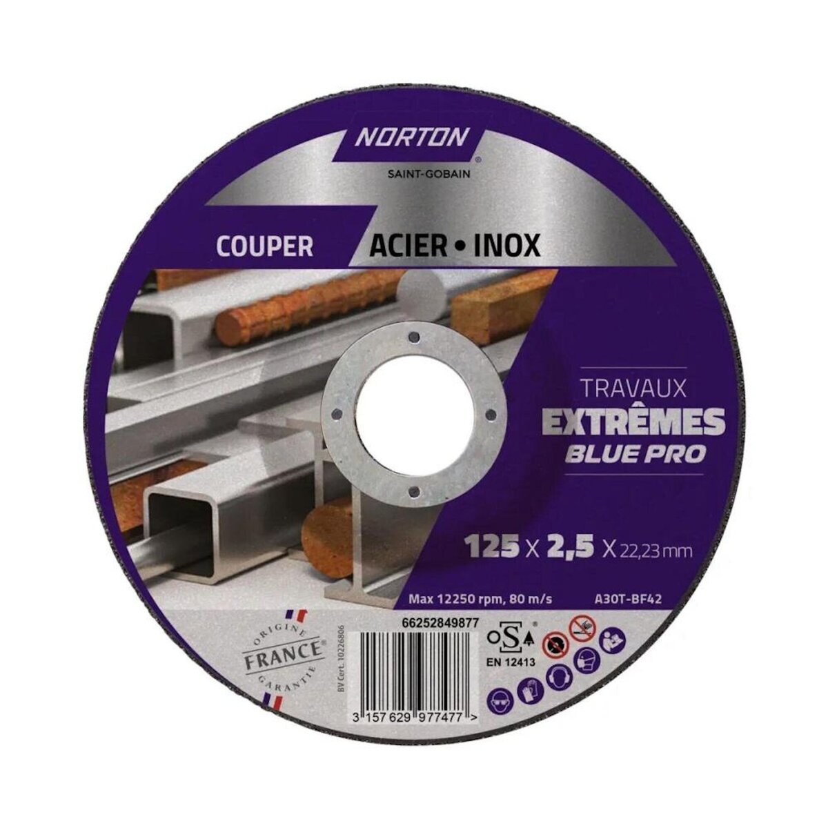 Norton Disque acier/inox NORTON extreme 125x2,5