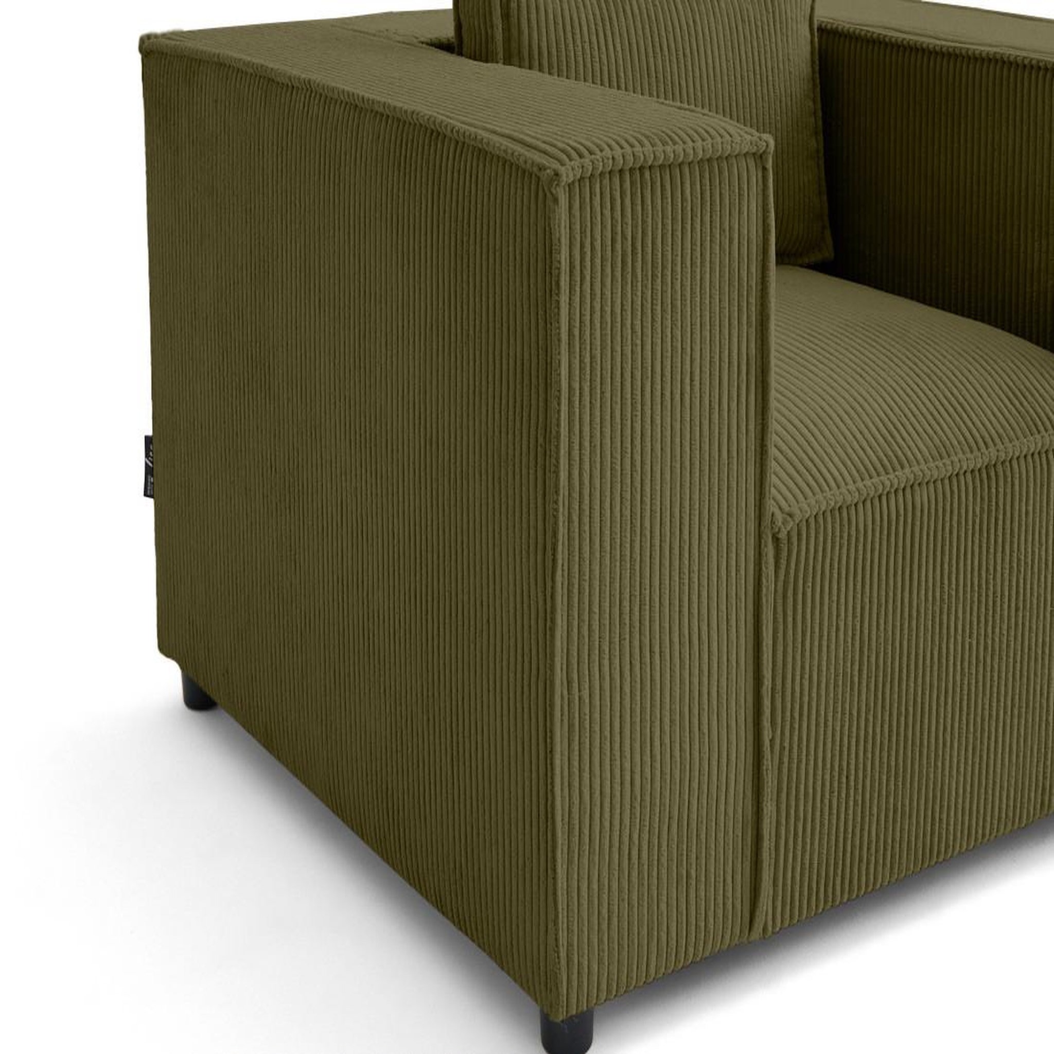Voir la diapositive 5 : LISA DESIGN Stella - fauteuil en velours côtelé