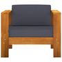 Voir la diapositive 4 : VIDAXL Salon de jardin 7 pcs avec coussins gris fonce Bois d'acacia