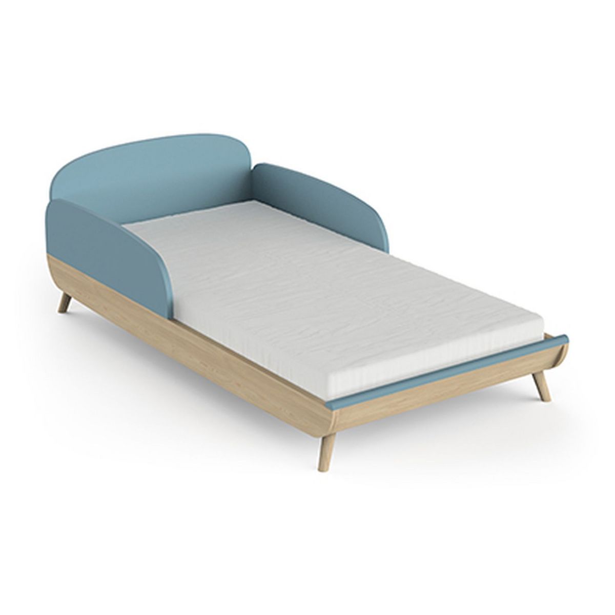 Lit bébé évolutif 70x140 cm bleu LINIA 