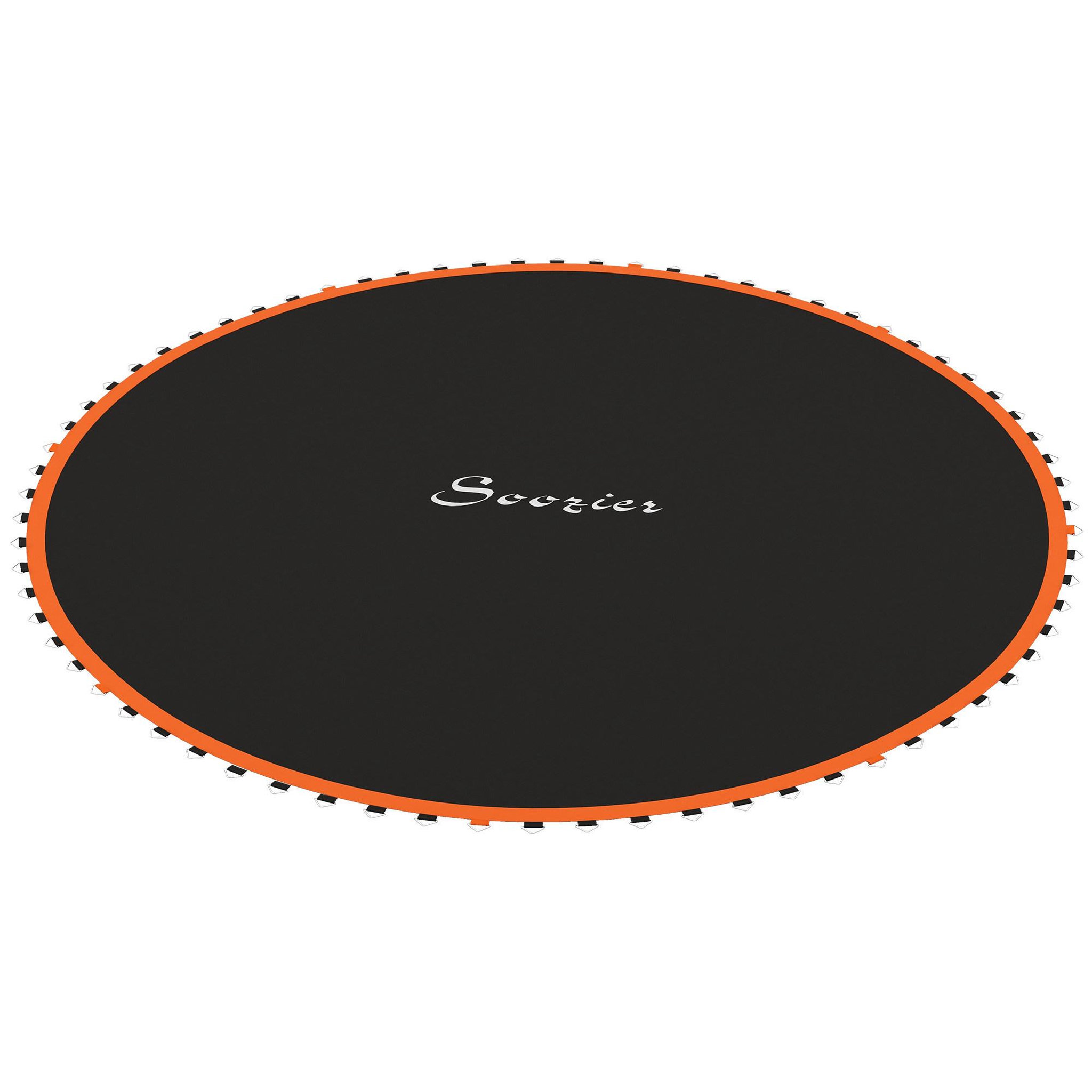 Voir la diapositive 1 : HOMCOM Tapis de rechange trampoline ø 3,7 m ressorts 14 cm outil 72 crochets en v inclus orange noir