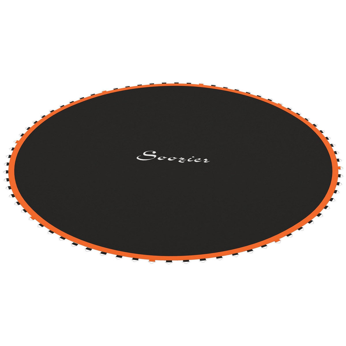 HOMCOM Tapis de rechange trampoline Ø 3,7 m ressorts 14 cm outil 72 crochets en V inclus orange noir