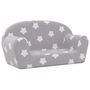 Voir la diapositive 2 : VIDAXL Canape enfants 2 places gris clair avec etoiles peluche douce