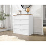 Voir la diapositive 5 : BEST MOBILIER Francesco - commode - effet bois et blanc - 92 cm