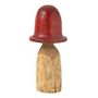 Voir la diapositive 1 : Paris Prix Champignon Déco en Bois  Cloche  70cm Naturel & Rouge