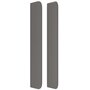 Voir la diapositive 4 : VIDAXL Tete de lit avec oreilles Gris 103x16x118/128 cm Similicuir