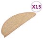 Voir la diapositive 2 : VIDAXL Tapis d'escalier auto-adhesifs 15 pcs Marron clair 65x21x4 cm