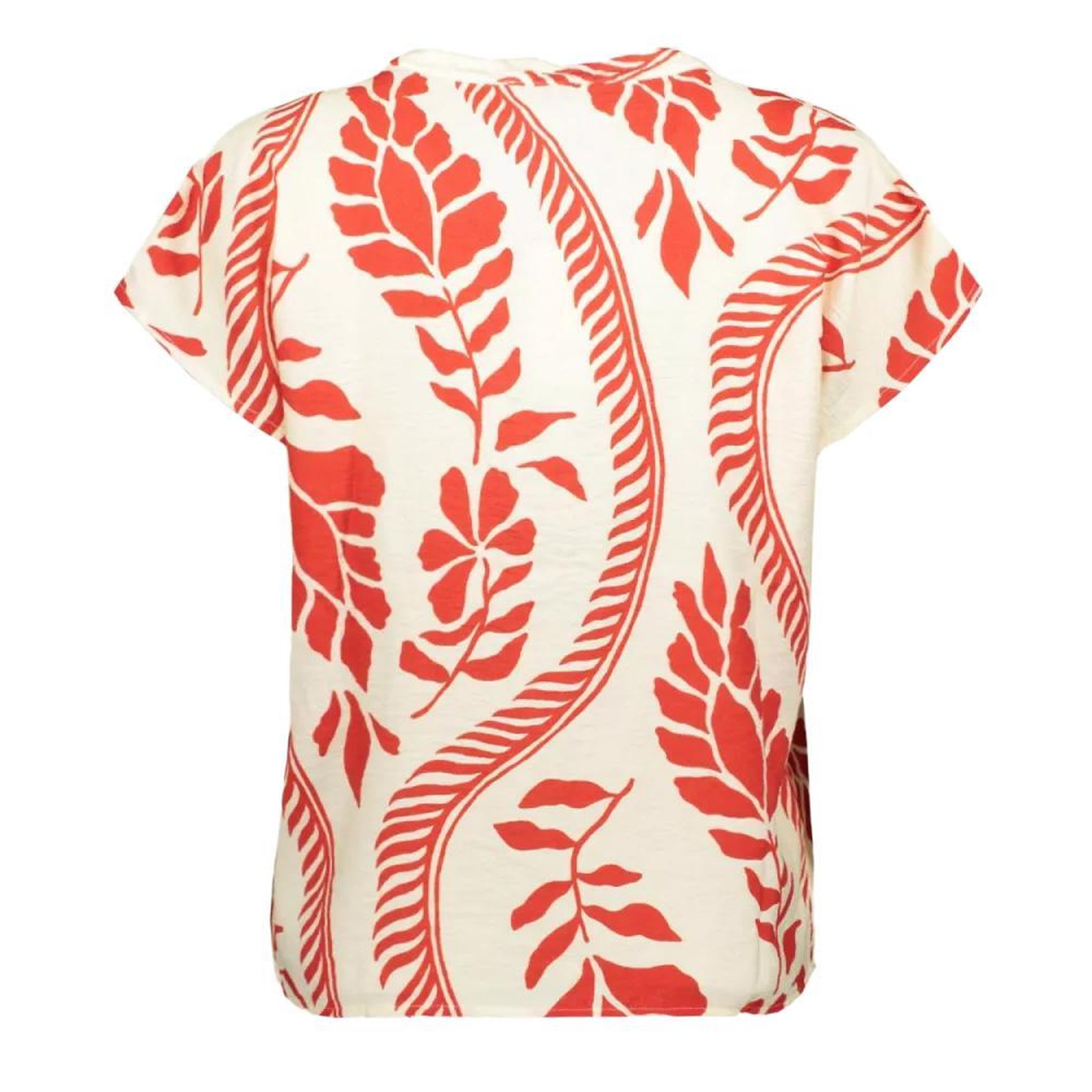Voir la diapositive 2 : JACQUELINE DE YONG Blouse Écru/Rouge Femme JDY Pepper