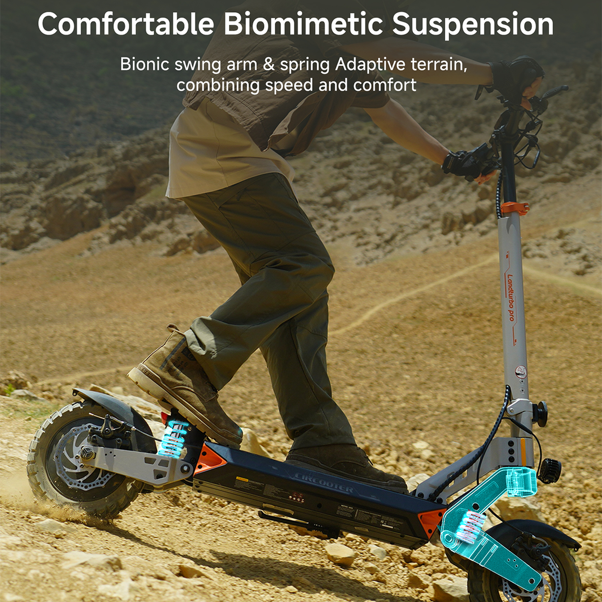 Voir la diapositive 3 : CIRCOOTER Trottinette électrique  Circooter Landturbo Pro, batterie 54,6 V 15,6 Ah, APP, noir