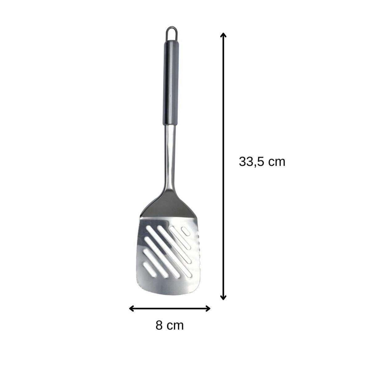 Fackelmann Ensemble de 2 Spatules de cuisine ajourée en inox 33 cm Fackelmann Elemental