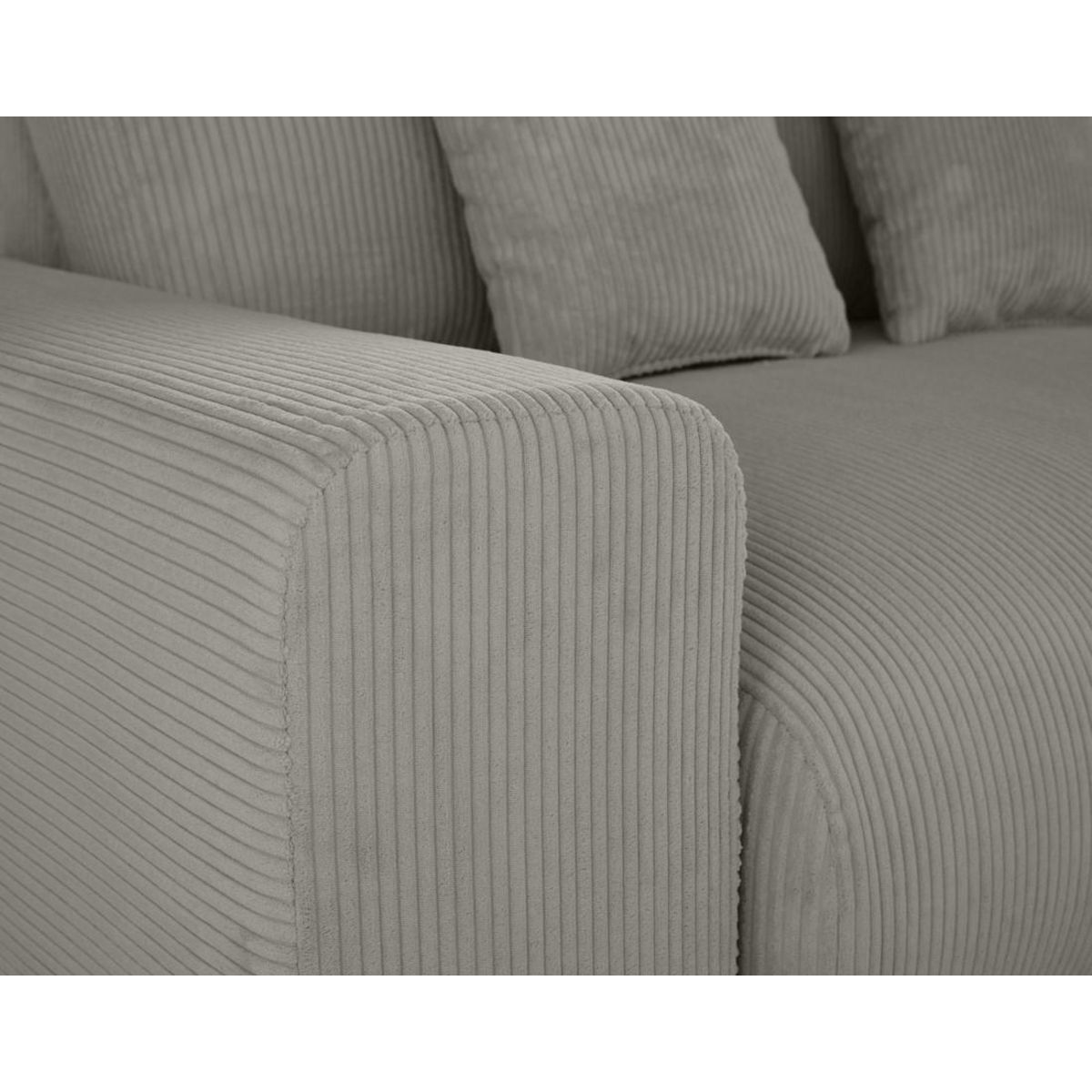 LISA DESIGN Garance - module d'assise 3 places avec accoudoir gauche - en velours côtelé