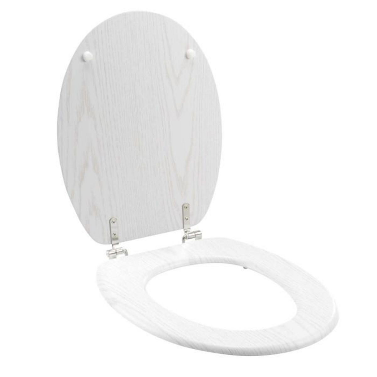 Paris Prix Abattant WC Effet Bois  Strata  46cm Blanc