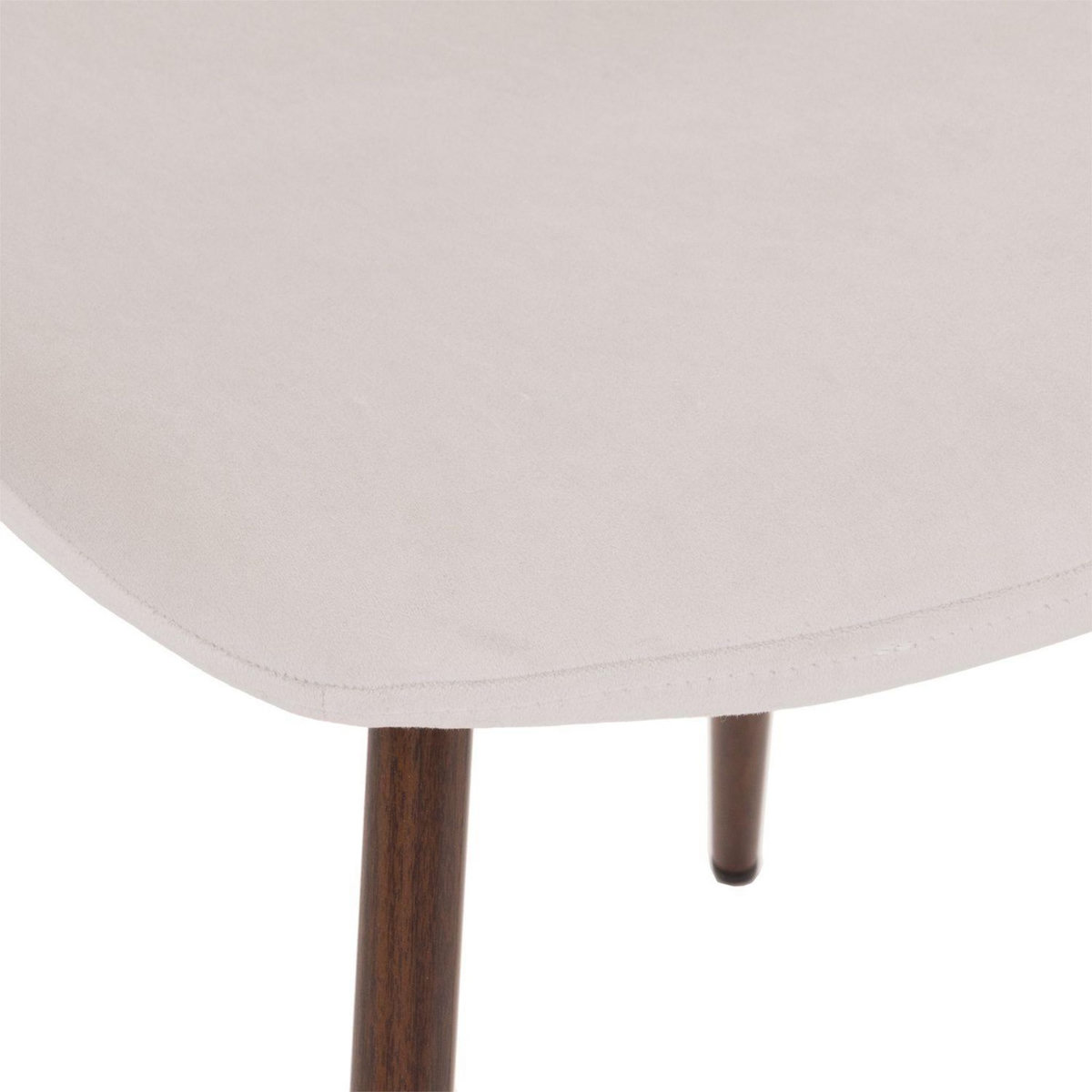 TOILINUX Lot de 4 Chaises confortables en polyester effet velours et pieds en fer