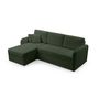 Voir la diapositive 2 : BEST MOBILIER Pocatello - canapé d'angle réversible 4 places - convertible avec coffre - en tissu bouclette