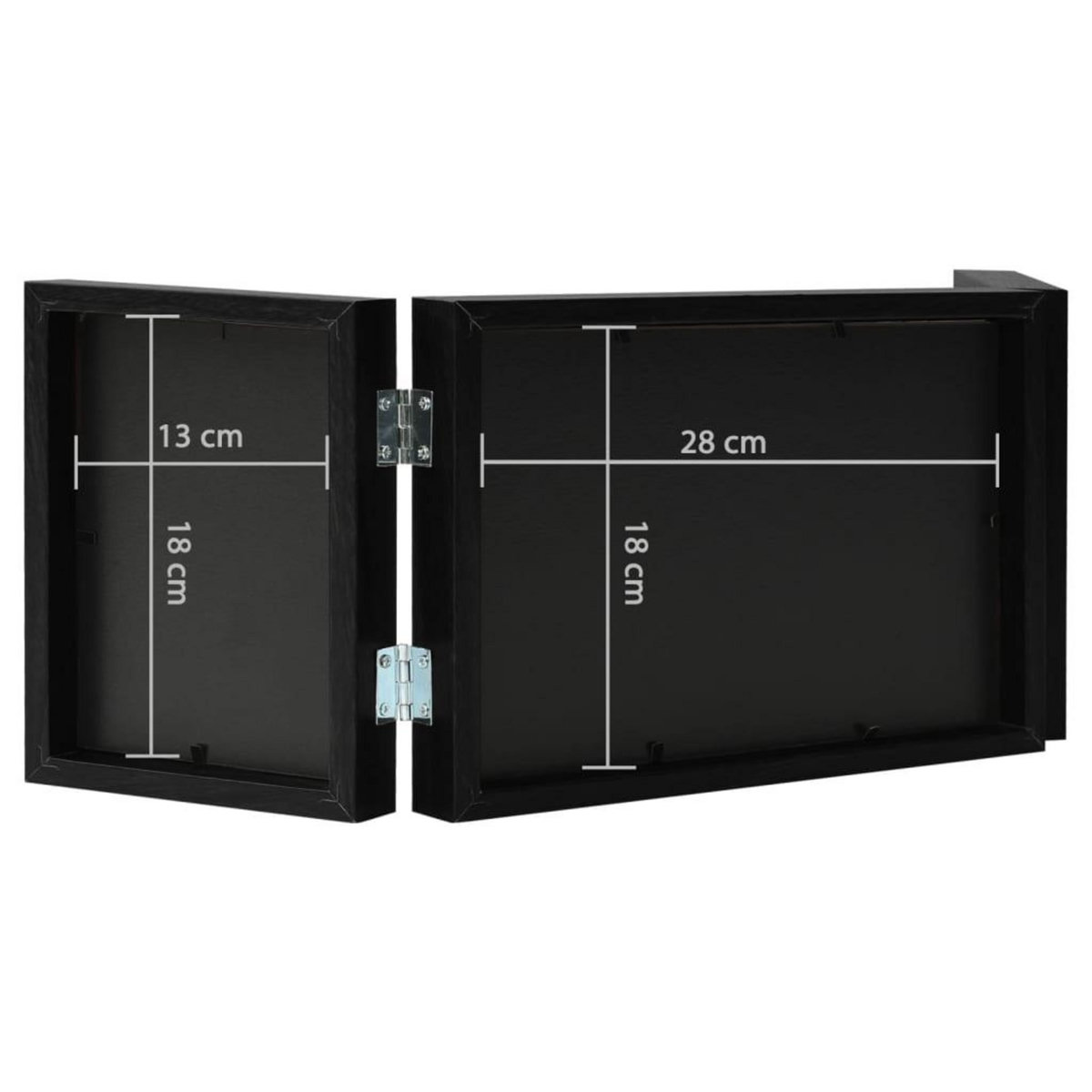 VIDAXL Cadre photo depliable Noir 28x18 cm+2x(13x18 cm)