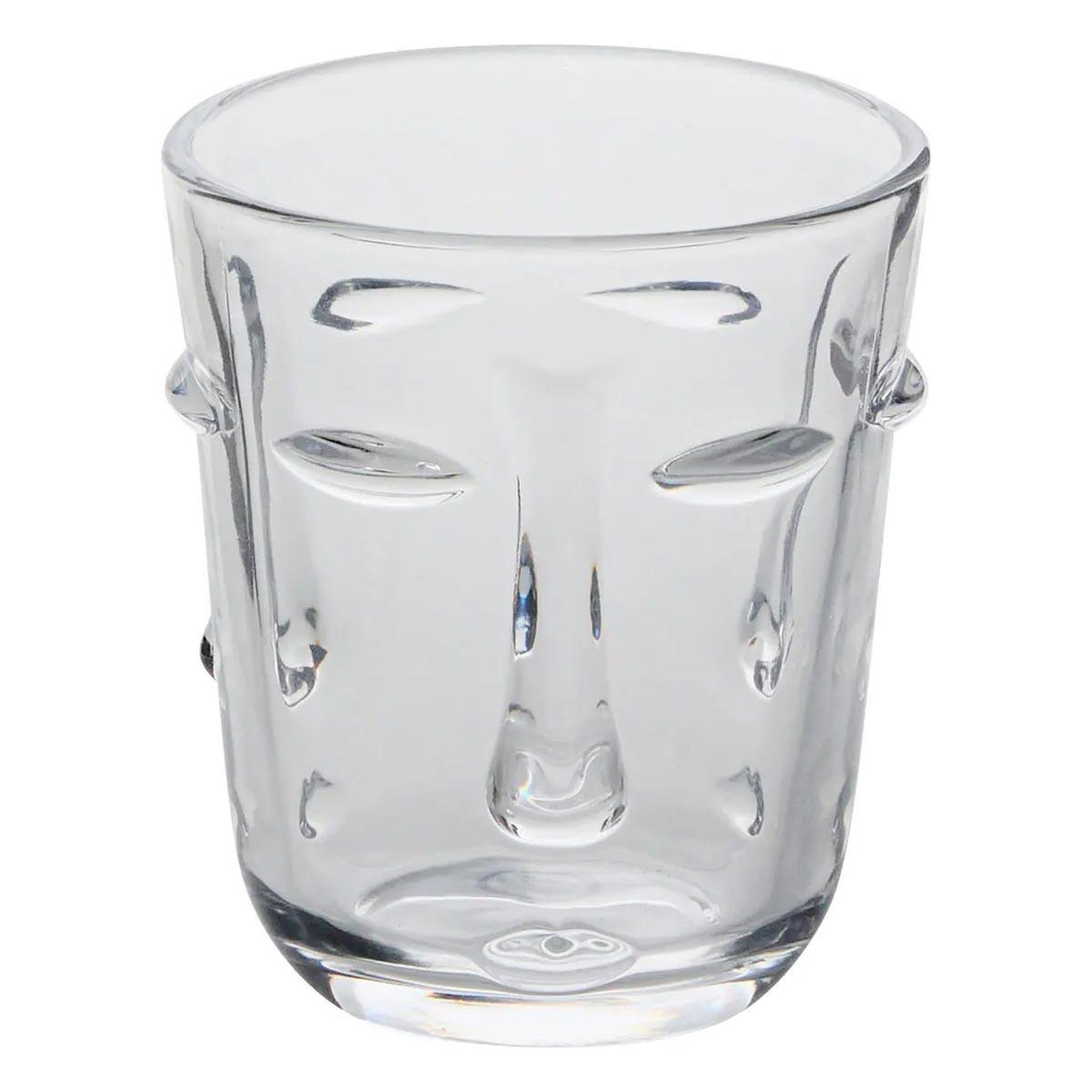 Voir la diapositive 2 : SECRET DE GOURMET Lot de 6 verres bas  visage  30cl transparent
