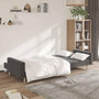 Voir la diapositive 3 : VIDAXL Canape-lit a 2 places gris fonce tissu