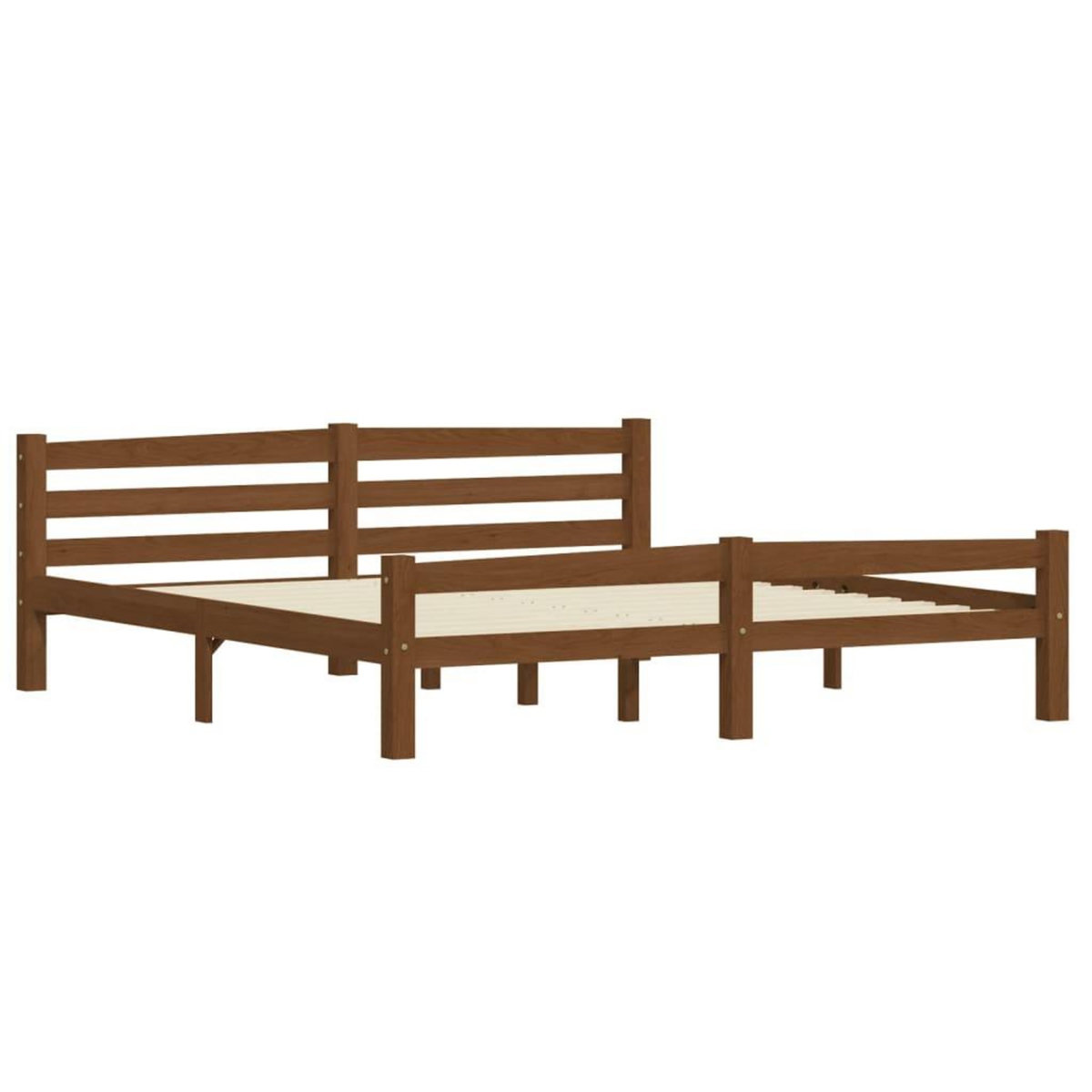 VIDAXL Cadre de lit sans matelas marron miel bois massif pin 180x200cm
