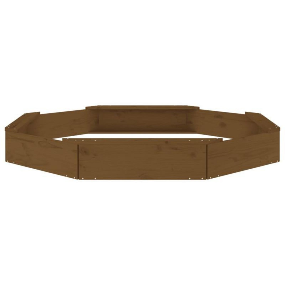 VIDAXL Bac à sable avec sièges marron miel octogone bois de pin massif