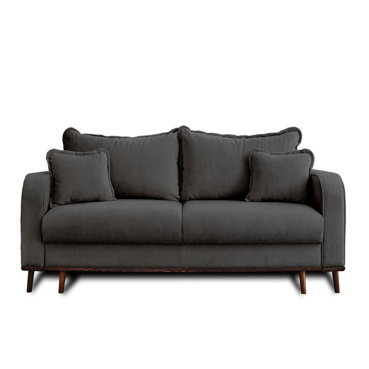 LISA DESIGN Albane - canapé 3 places - convertible avec coffre - en velours côtelé