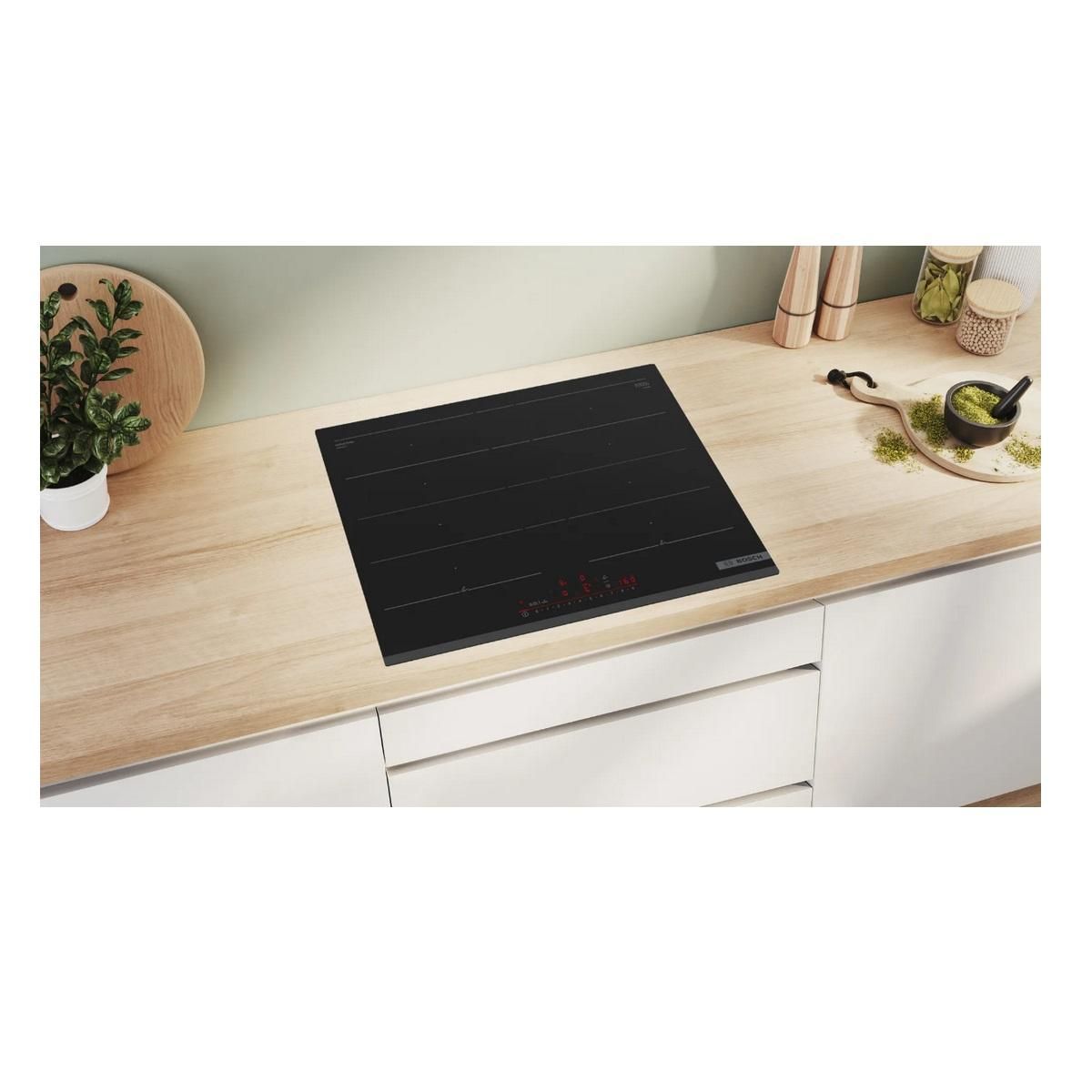 BOSCH Table de cuisson induction 60cm 4 feux 7400w noir - PXY63KHC1E