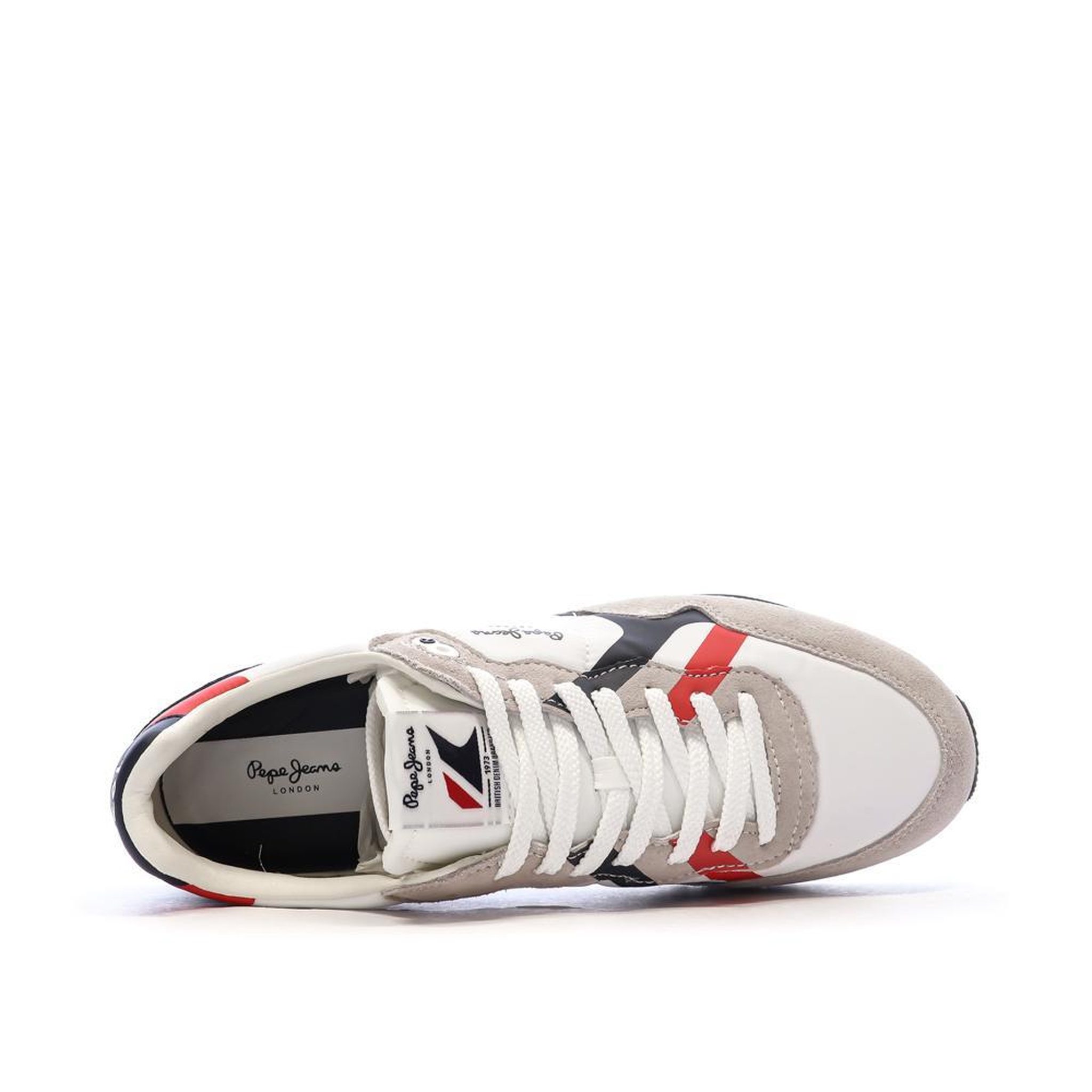Voir la diapositive 4 : Pepe Jeans Baskets Gris/Blanc Homme Pepe Jeans Brit Road