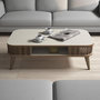 Voir la diapositive 3 : Habitat et Jardin Table basse en bois  Eylül  - 105 x 60 x 34 cm - Crème