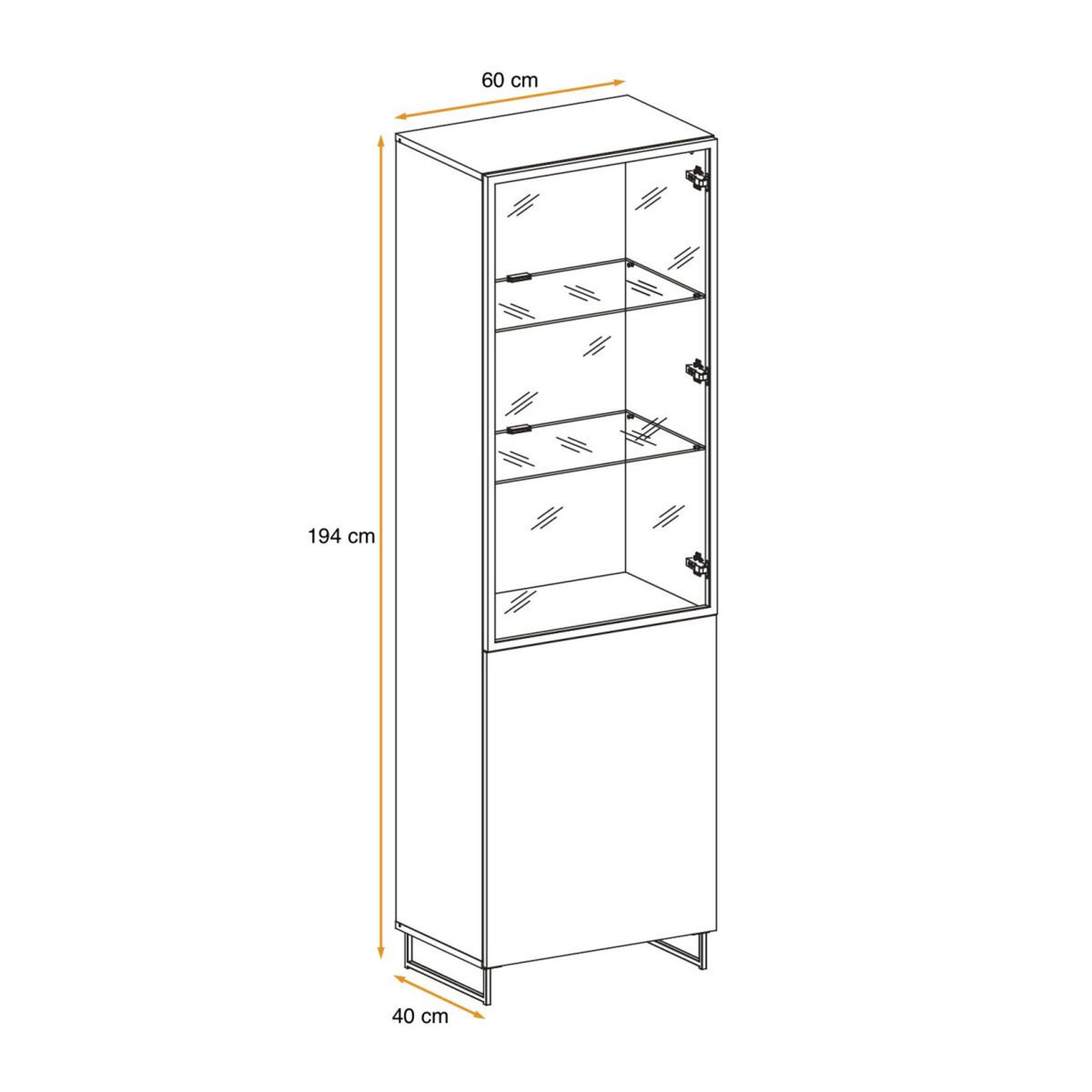Voir la diapositive 2 : Paris Prix Vaisselier design 2 étagères  plank  194cm naturel