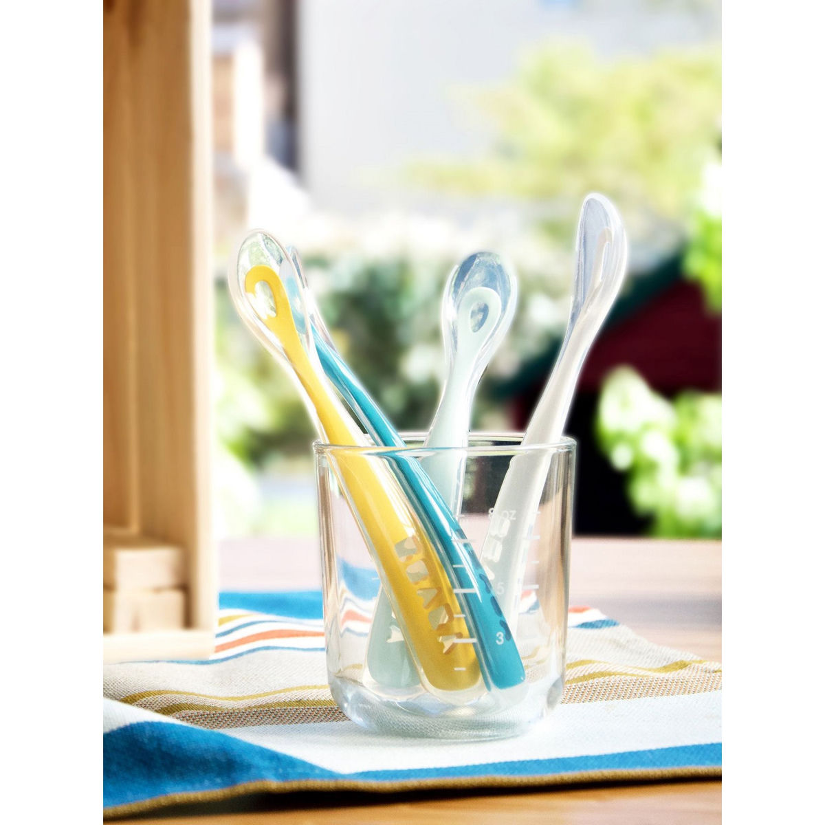 BEABA Lot de 4 cuillères 1er repas soft en silicone