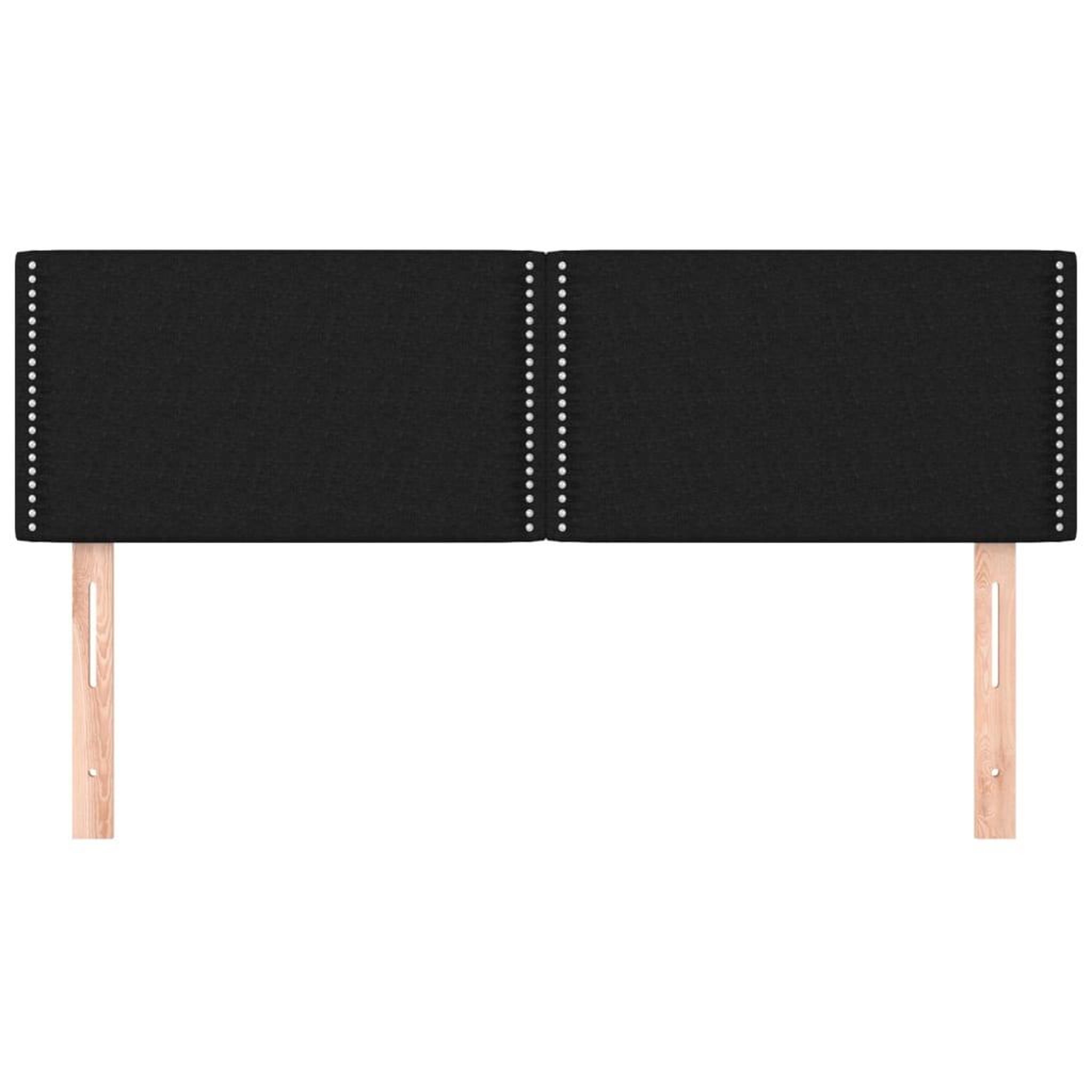 Voir la diapositive 3 : VIDAXL Tetes de lit 2 pcs Noir 72x5x78/88 cm Tissu