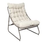 The Home Deco Factory Fauteuil de détente DOLCE VITA. Coloris disponibles : Beige, Gris