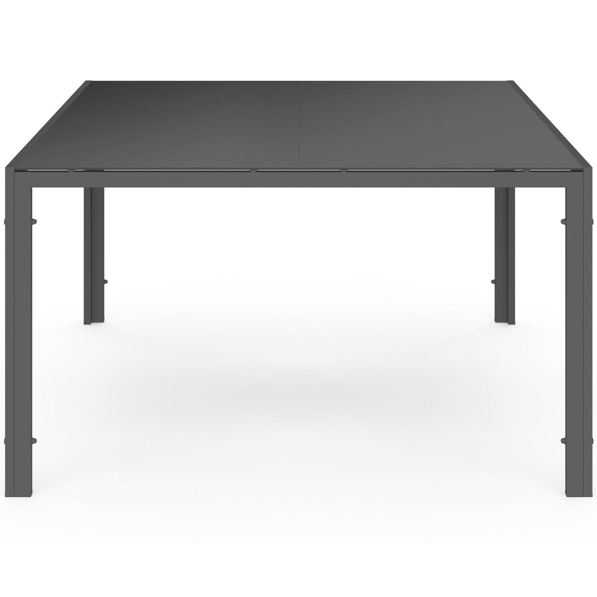 Voir la diapositive 3 : ID MARKET Salon de jardin madrid table carrée 130 cm et 8 chaises empilables gris anthracite