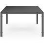 Voir la diapositive 3 : ID MARKET Salon de jardin MADRID table carrée 130 CM et 8 chaises empilables gris anthracite