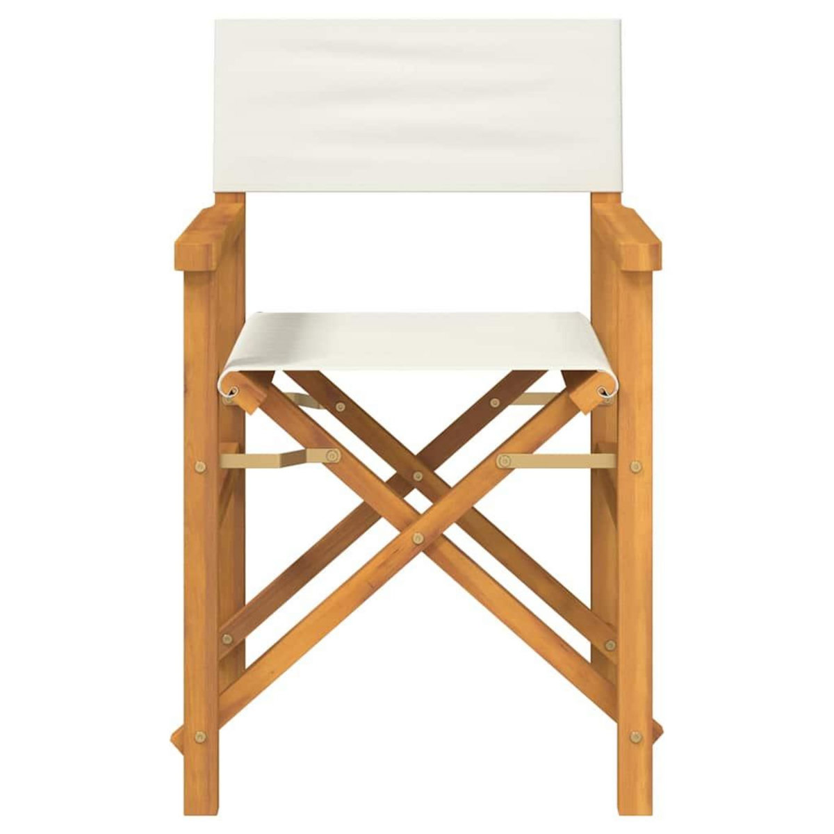 VIDAXL Chaises de metteur en scene pliantes lot de 2 Bois teck massif