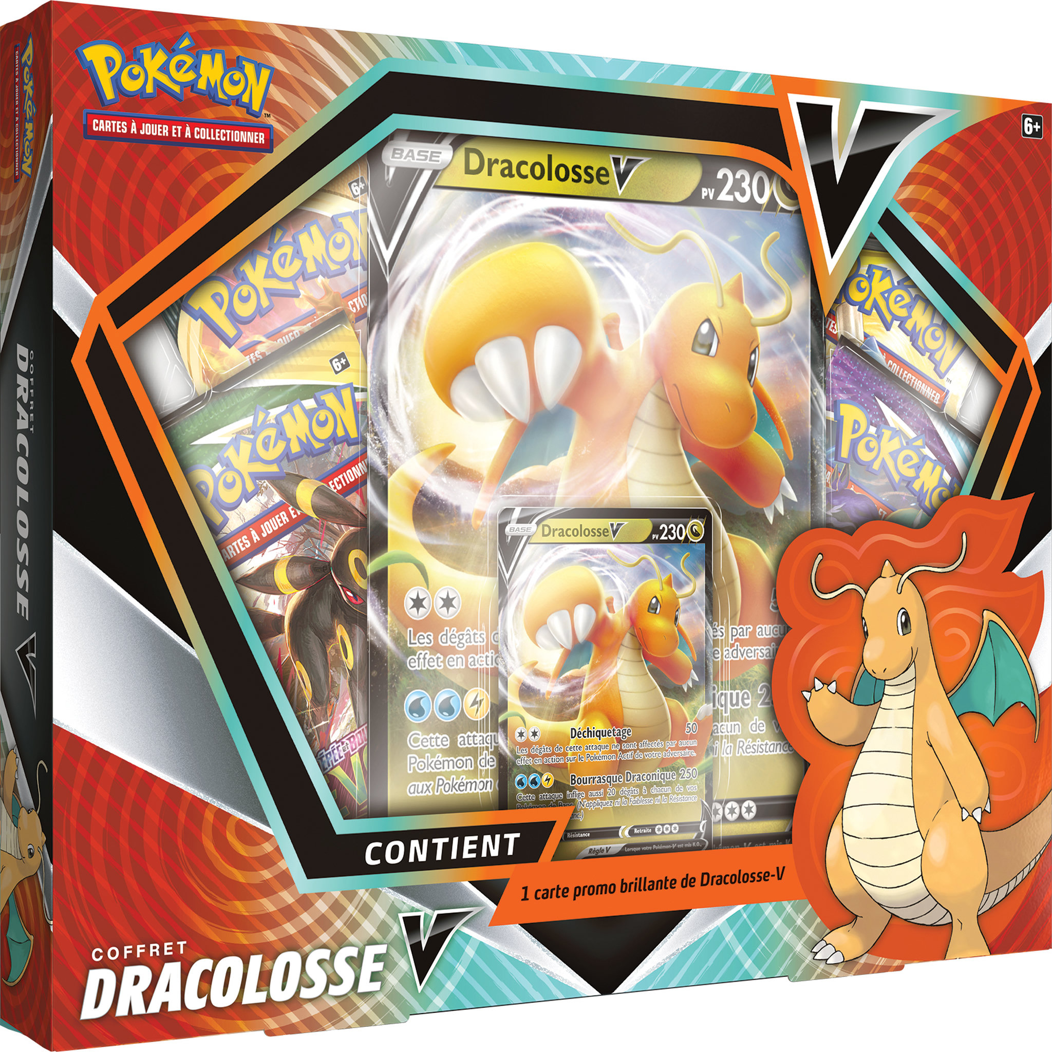 Voir la diapositive 1 : ASMODEE Coffret Pokémon Dracolosse-V