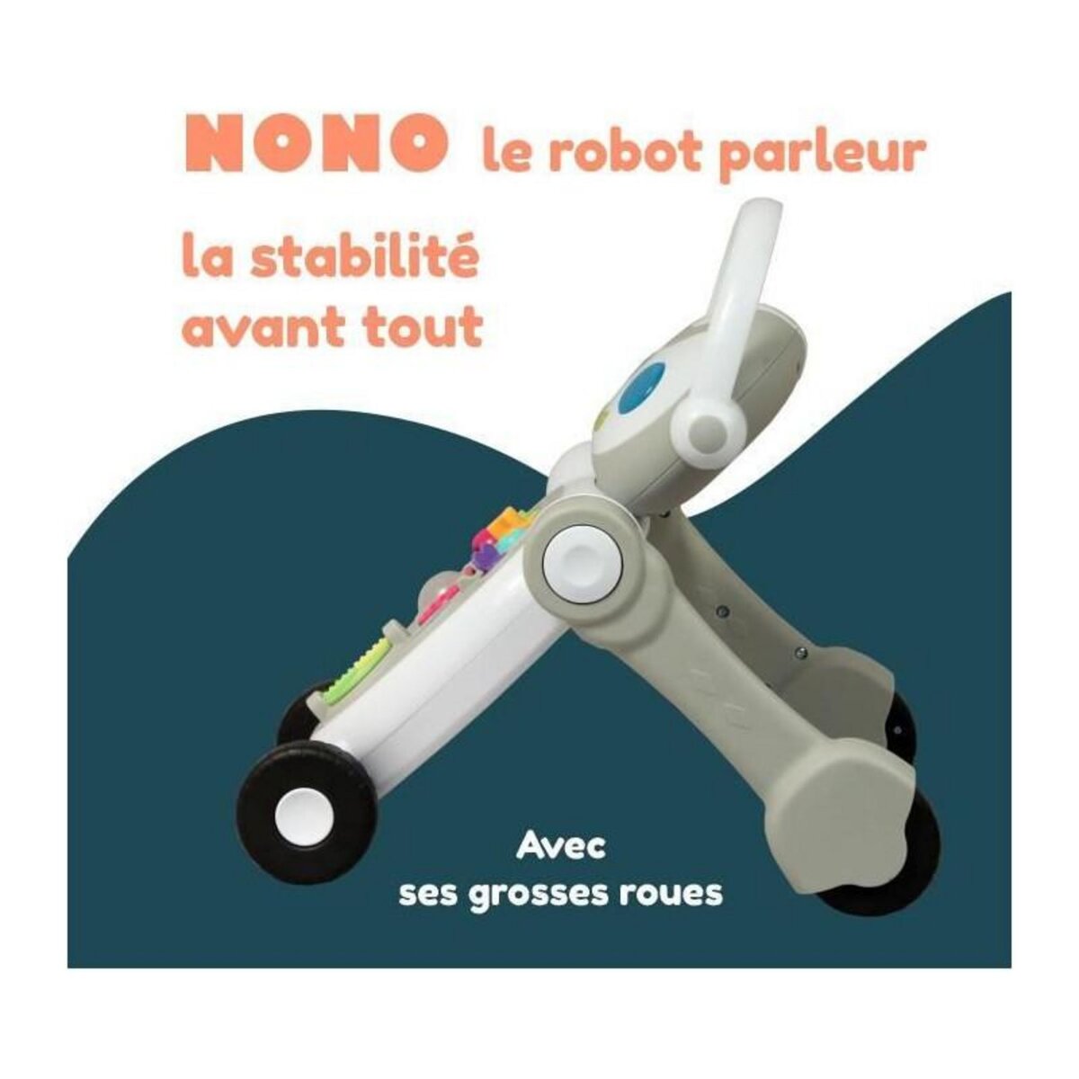 BAMBISOL Trotteur marcheur - BAMBISOL - Nono le Robot - De 10 a 36 mois - Parlant - Musical - Jeux électroniques interactifs - Blanc